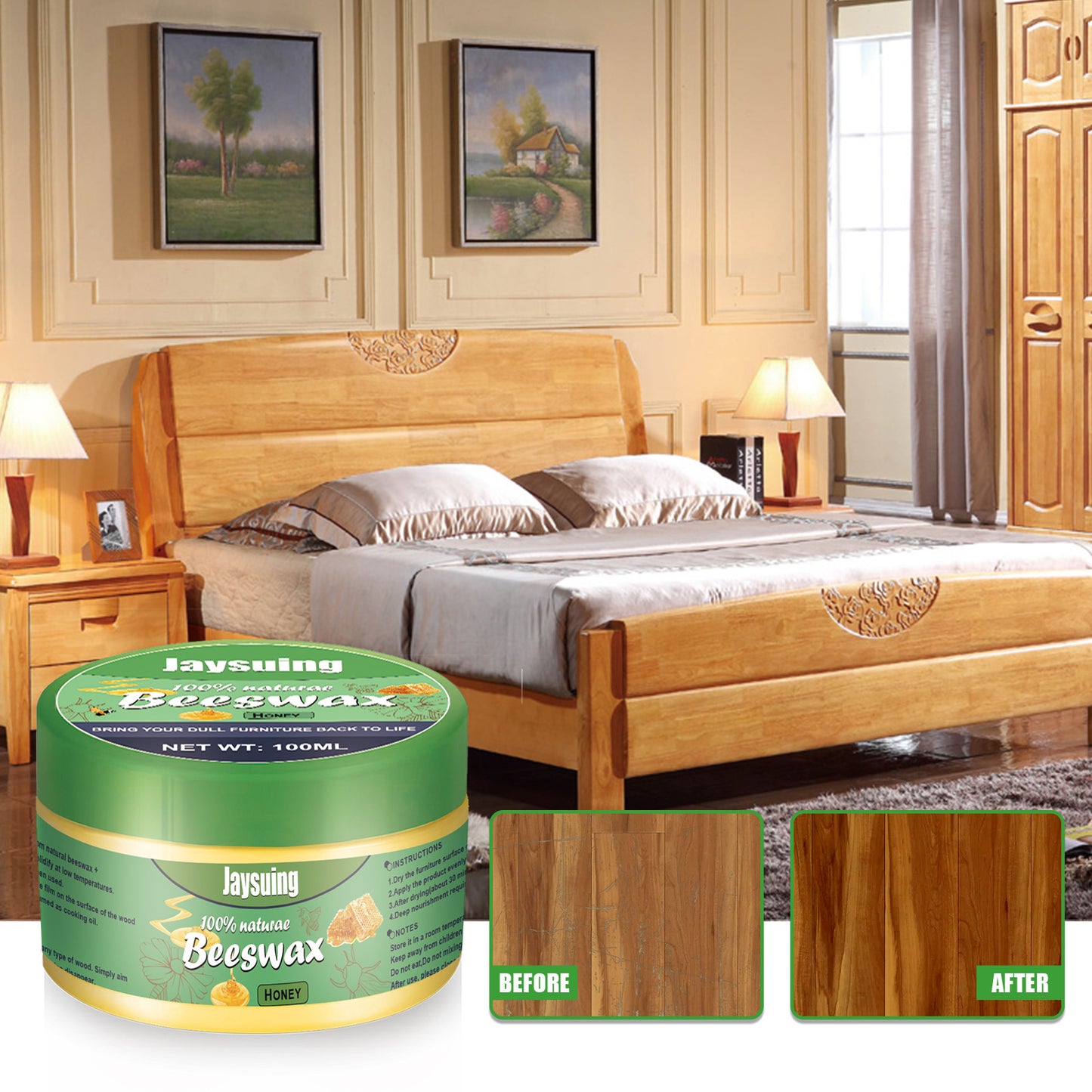 Wood Scratch Repair Beeswax