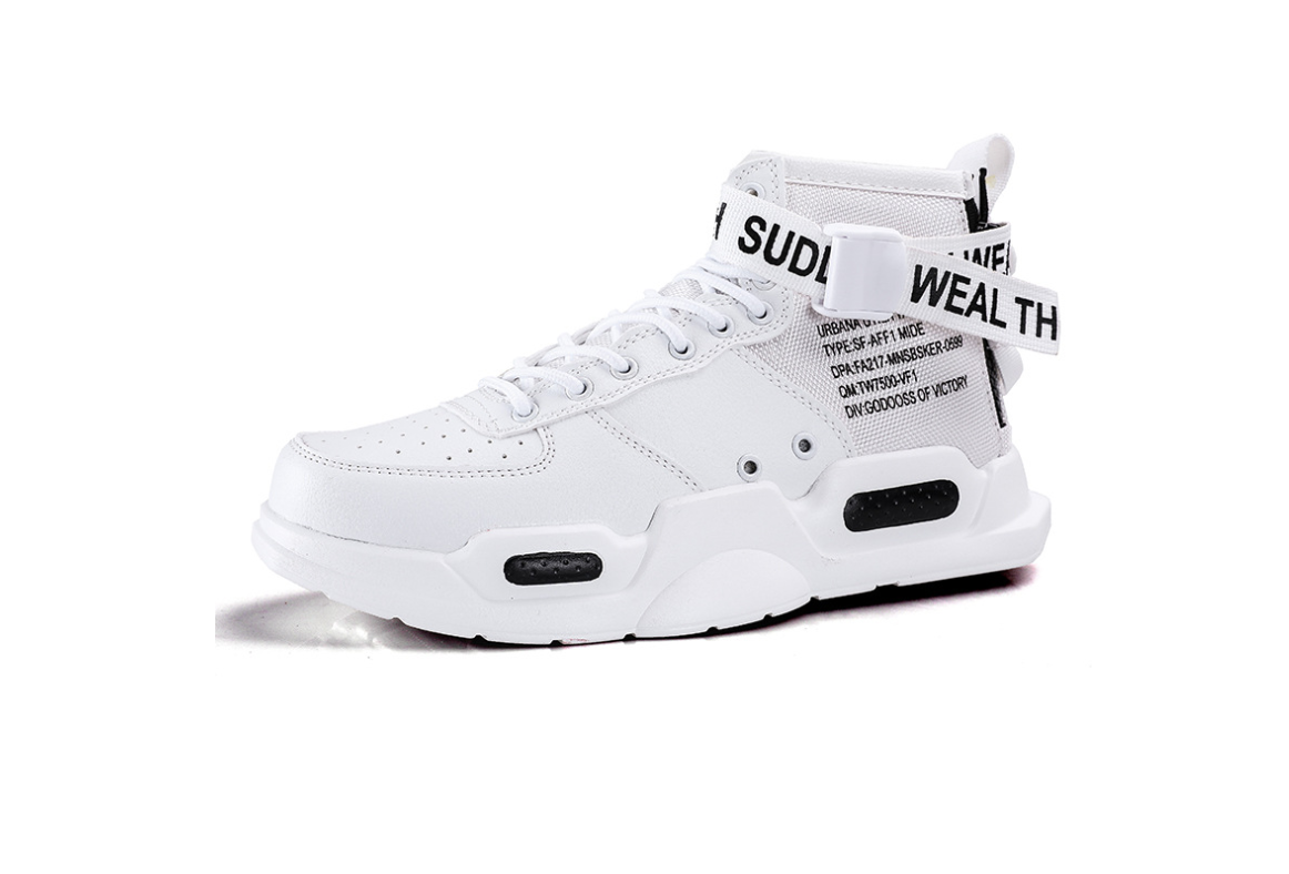 New spring and autumn couples tide high shoes Korean version of the wild sports shoes women hip-hop thick bottom shoes men - FLIPSTYLEZLLC