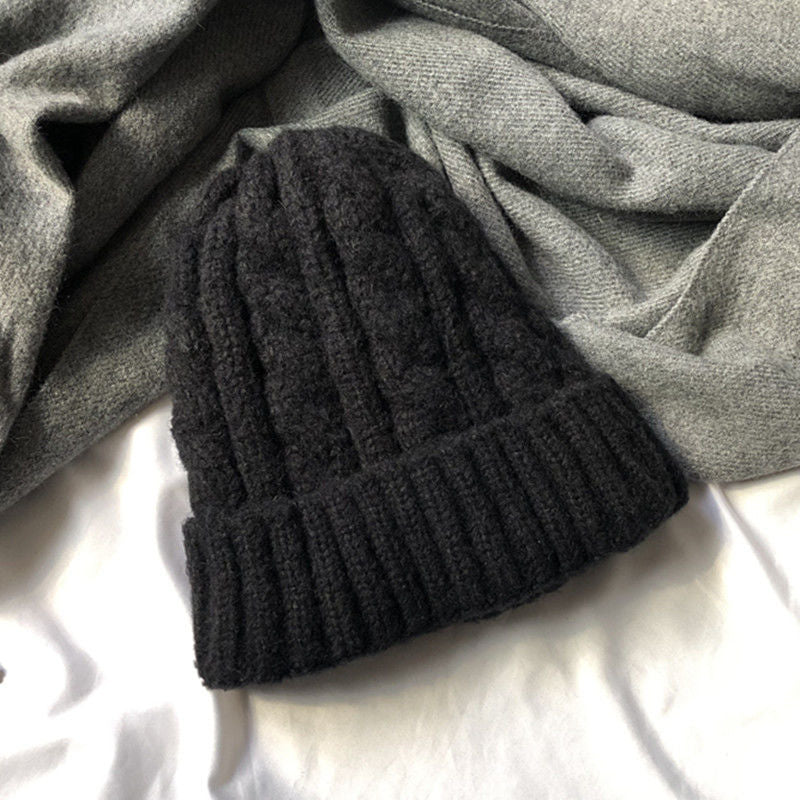 Simple Solid Color Twist Women's Knitted Hat
