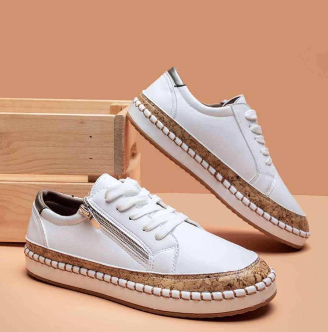 Ethnic Style Printed Flats Shoes Casual Side Zip Slip-on Shoes Loafers Women - FLIPSTYLEZLLC