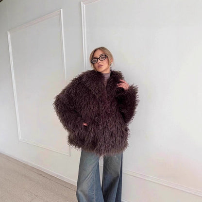 Fashion Fox Fur Fur Coat Fluffy Plush Women's Clothing