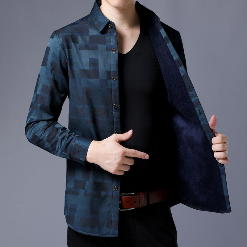 Winter plus velvet shirt