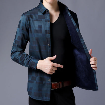 Winter plus velvet shirt