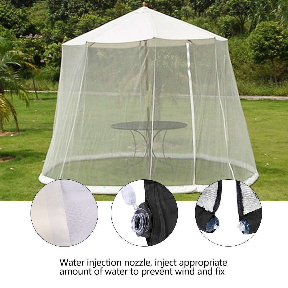 Outdoor umbrella net cover