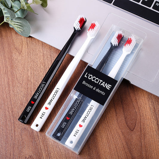 Black And White Couple Toothbrush Combination Two Gift Box Set