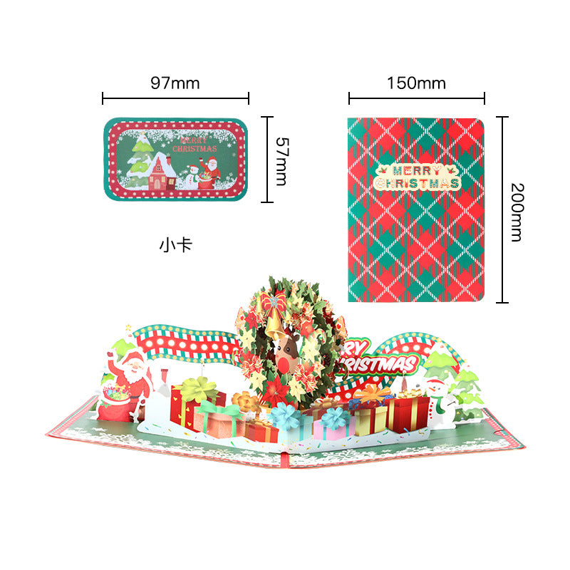 3d Christmas Greeting Card Stereo Christmas Tree Card Creative