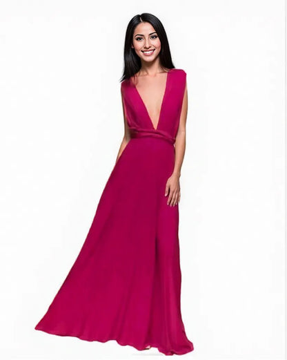 Red Hot Multiway Bandage Maxi | Sexy Backless Club & Party Long Dress | Summer Boho Convertible Infinity Dress