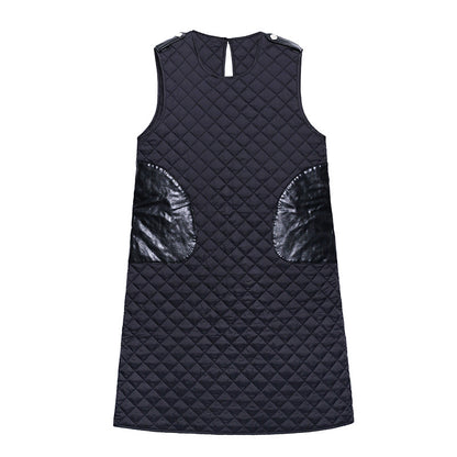 Sleeveless plus size long dress with temperament