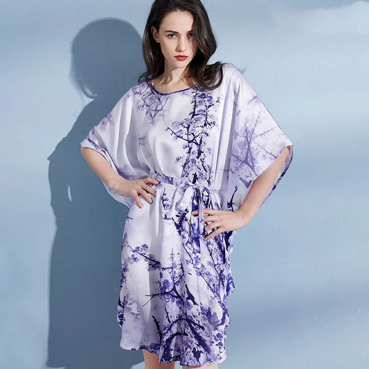 Summer Loose Plus Fertilizer Plus Size  Silk Nightdress