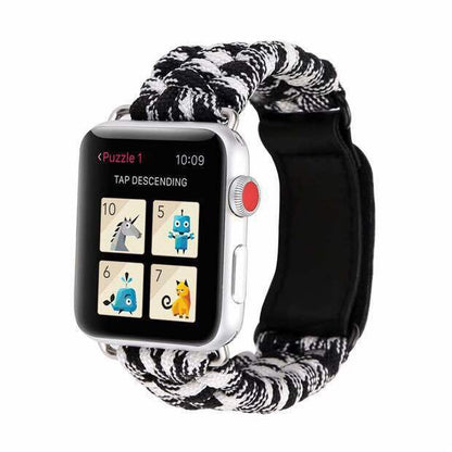 Compatible with Apple, Velcro Braided Umbrella Cord Iwatch Strap