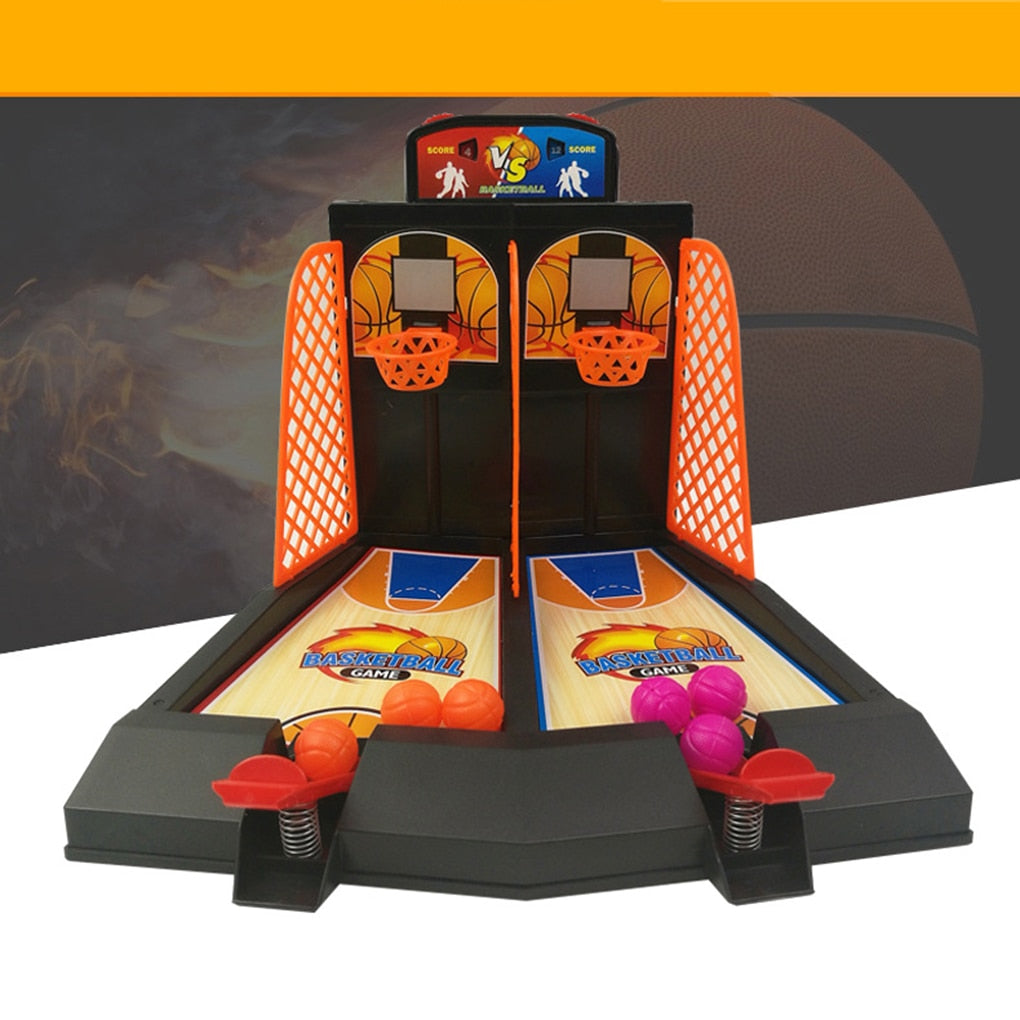 Double play basketball toy children's finger ejection