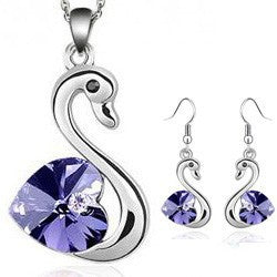 Crystal Love Swan Jewelry Set - FLIPSTYLEZLLC