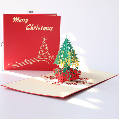 3d Christmas Greeting Card Stereo Christmas Tree Card Creative