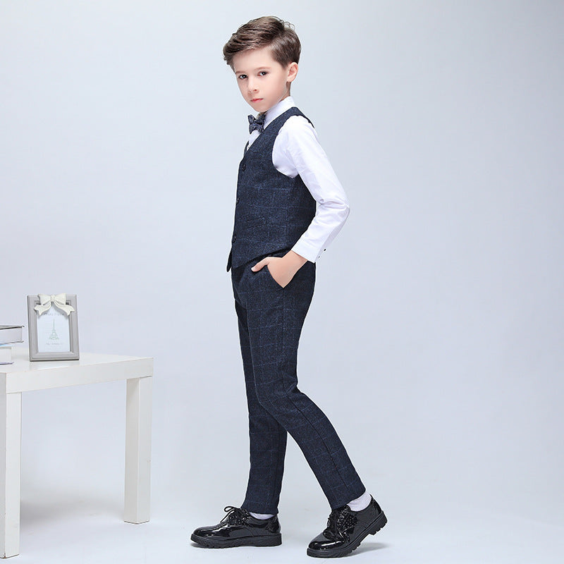 Handsome 5 piece velvet for Boy winter suit