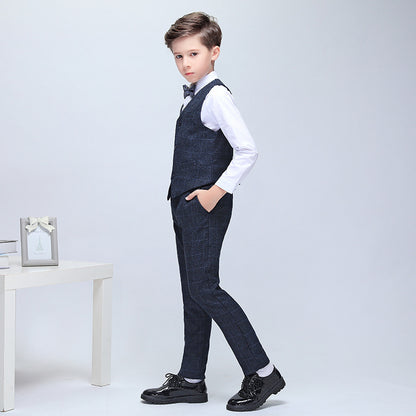 Handsome 5 piece velvet for Boy winter suit