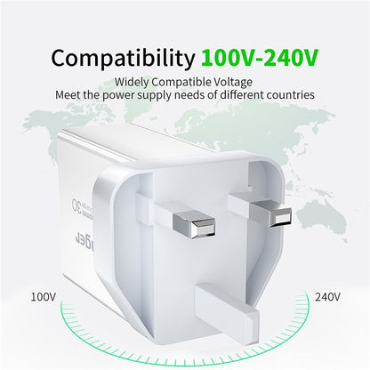 Three-Port USB Fast Charge 30WQC30 Mobile Phone Charger