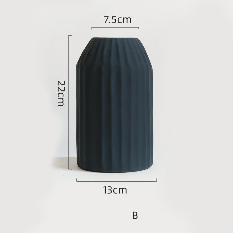 Morandi Color Nordic Style Creative Ceramic Dry Flower Vase Living Room Flower