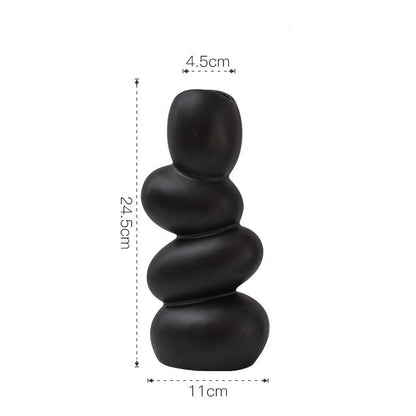 Elegant Egg Shaped Matte Ceramic Decorative Table Art Vase