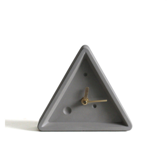 Concrete table clock