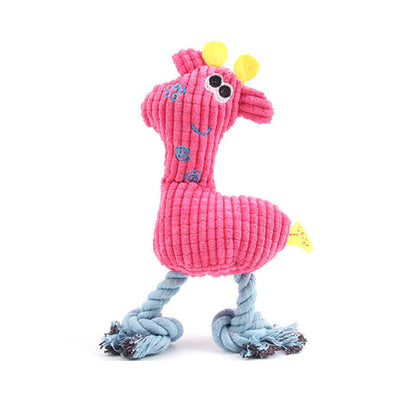Brushed Velvet Animal Shape Vocal Flamingo Wear-Resistant Bite Resistant Dog Toy