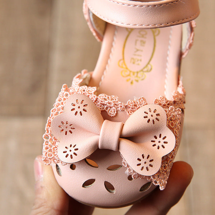 2021 new summer Child Girls half Bow Shoes Sandals Princess 1-3 Baby Toddler shoes' shoes