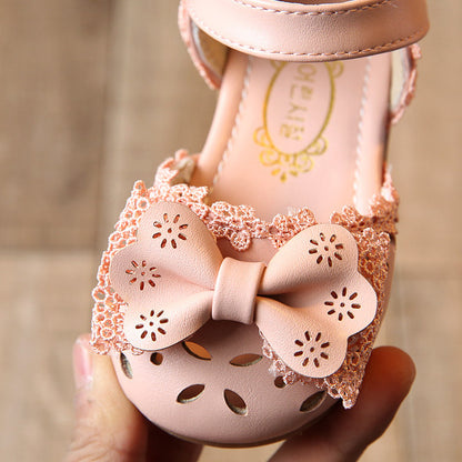2021 new summer Child Girls half Bow Shoes Sandals Princess 1-3 Baby Toddler shoes' shoes