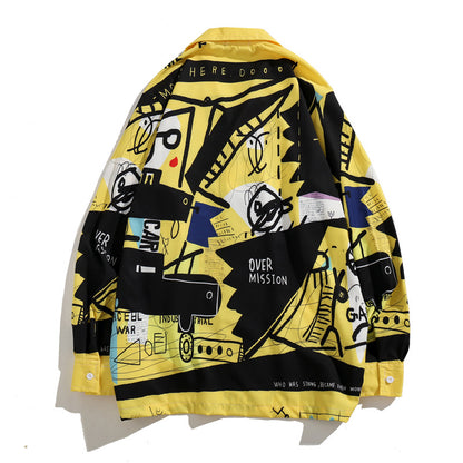 Plus size hip hop long sleeve shirt