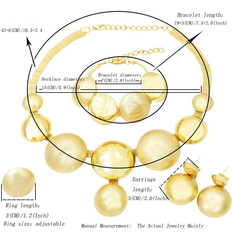 Four-piece alloy jewelry set - FLIPSTYLEZLLC