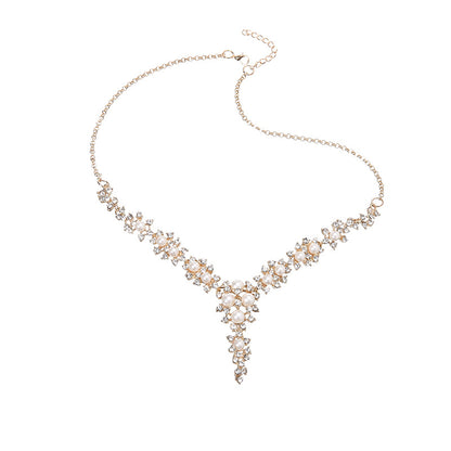 Quick Selling, Explosion Proof, Bridal Jewelry, Alloy Suit, Jewelry, Diamond, Pearl Necklace, Earring, Japan And Korea Jewelry Wholesale - FLIPSTYLEZLLC