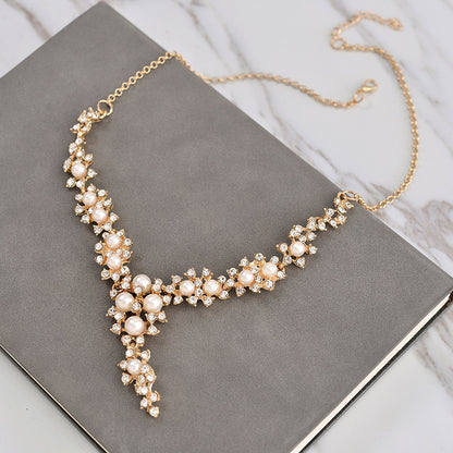 Quick Selling, Explosion Proof, Bridal Jewelry, Alloy Suit, Jewelry, Diamond, Pearl Necklace, Earring, Japan And Korea Jewelry Wholesale - FLIPSTYLEZLLC