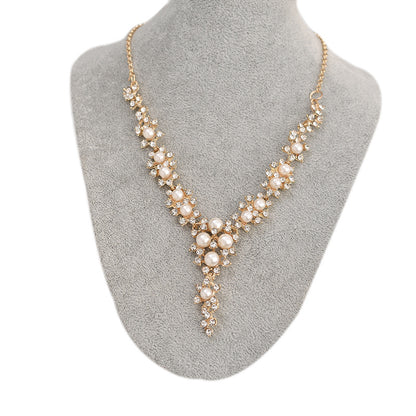 Quick Selling, Explosion Proof, Bridal Jewelry, Alloy Suit, Jewelry, Diamond, Pearl Necklace, Earring, Japan And Korea Jewelry Wholesale - FLIPSTYLEZLLC