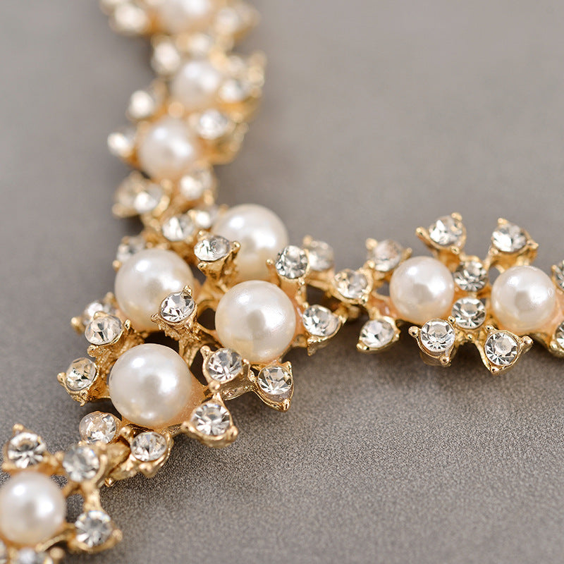 Quick Selling, Explosion Proof, Bridal Jewelry, Alloy Suit, Jewelry, Diamond, Pearl Necklace, Earring, Japan And Korea Jewelry Wholesale - FLIPSTYLEZLLC