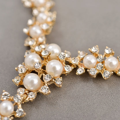 Quick Selling, Explosion Proof, Bridal Jewelry, Alloy Suit, Jewelry, Diamond, Pearl Necklace, Earring, Japan And Korea Jewelry Wholesale - FLIPSTYLEZLLC