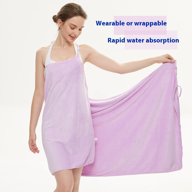 Bath Towel Sling Bath Skirt Coral Fleece Suit