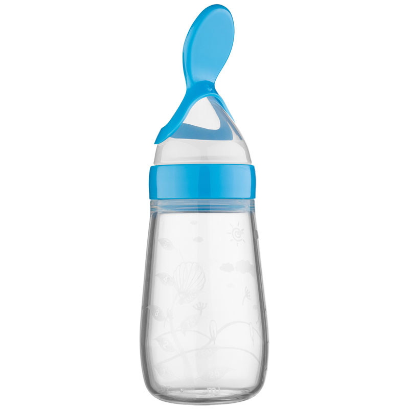 Baby Flat Bottom Silicone Squeeze Rice Cereal Bottle