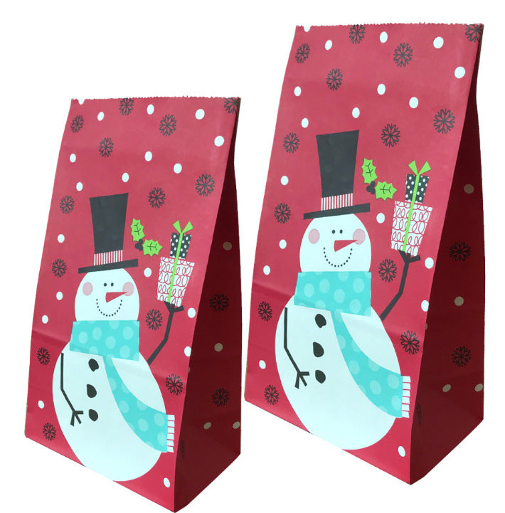 Flat Gift Wrapping DIY Baked Snack Food Packaging Paper Bag
