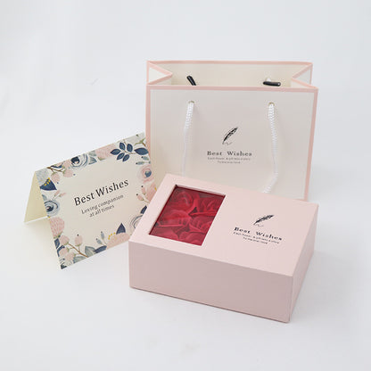 Immortal Rose Necklace Jewelry High Grade Gift Box