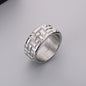 Round Stainless Steel Men's Back-shaped Glossy Ring