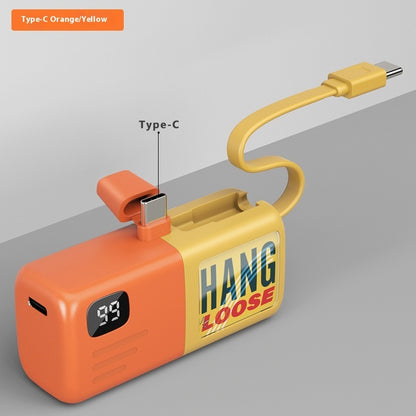 Mini Capsule Power Bank Two-way Fast Charging With Digital Display Pocket Small Mobile Power Supply