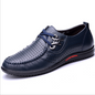 Fashion leisure shoes breathable hollow punch lace business men's shoes