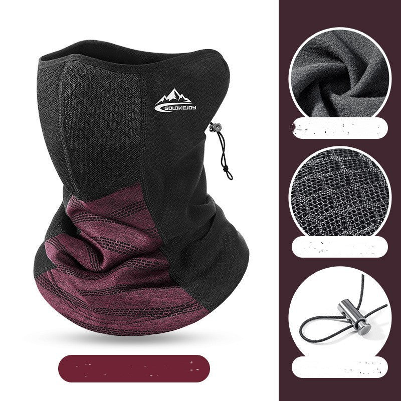 Plus velvet heat gathering cycling mask face towel