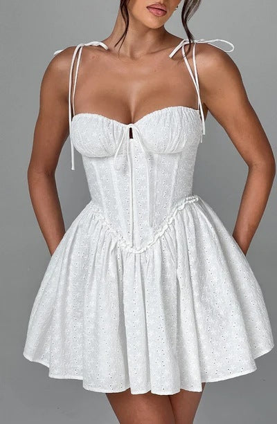 Y2g European And American Ins Summer Sexy Slim Fit Dress Hot Girl Backless