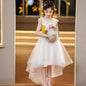 Children's Summer High-end European And American Flower Girl Dress Catwalk Piano Performance