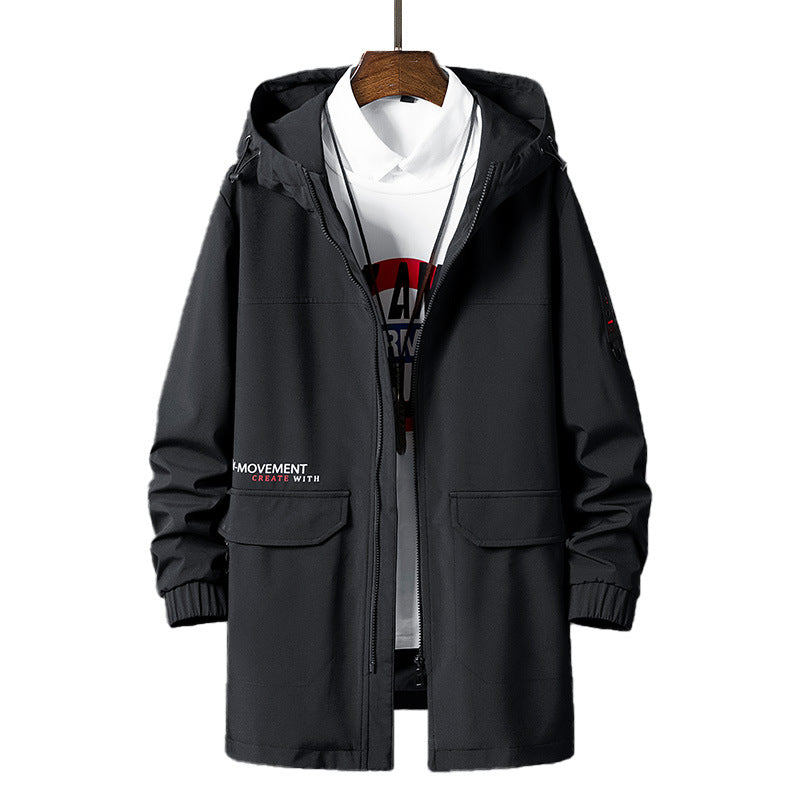 Fashion Men's Plus Size Casual Trench Coat