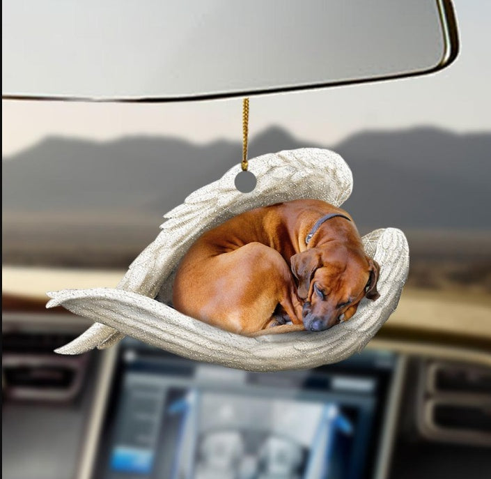 Car Pendant Sleeping Dog Angel Home Decor Acrylic Showcase Hanging Ornaments For Doors