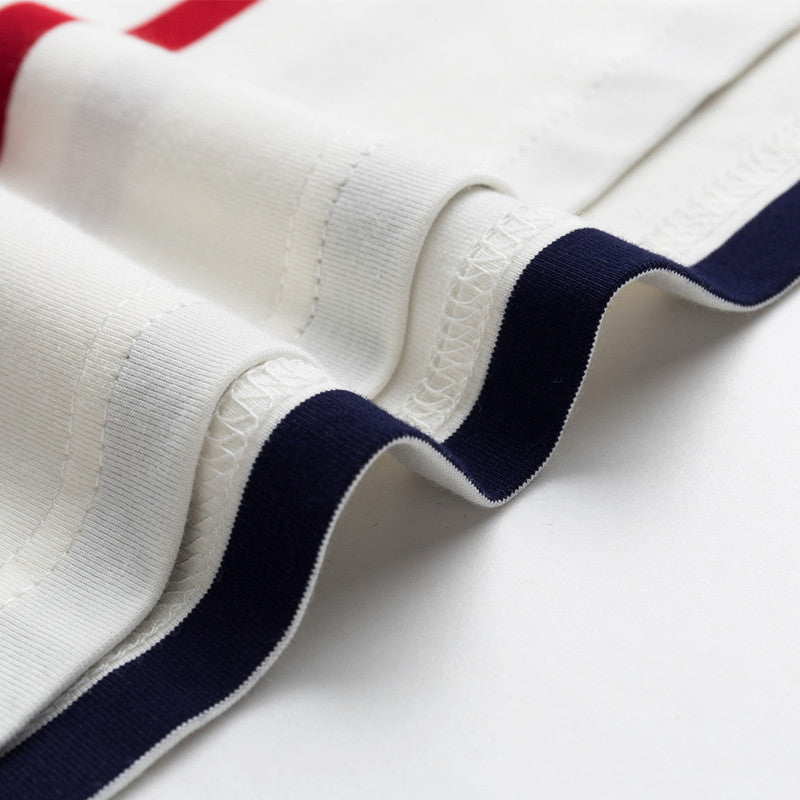 Lapel Plus Size Striped Business Men's T-shirt