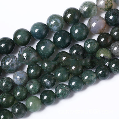 5A Water Plants Agate Bracelet Semi-finished Products Wholesale Aquatic Plants Marine Agate Loose Beads