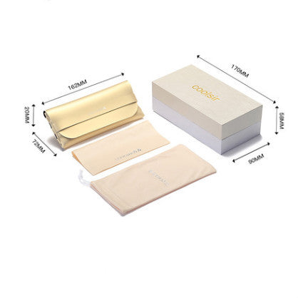 Boutique glasses box multi-function screwdriver glasses bag glasses cloth polarized test card accessories