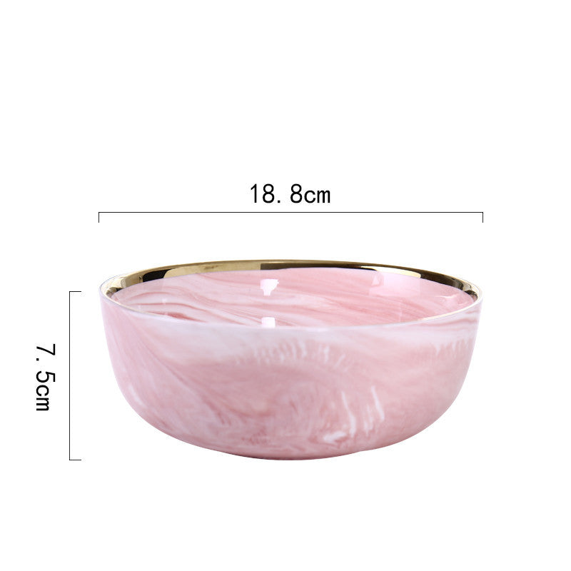 Pink Marble Phnom Penh Ceramic Dinner Plate