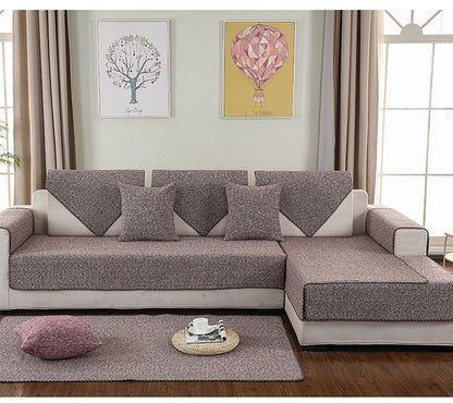 Sofa Cushion Fabric Cushion Autumn And Winter Four Seasons Simplicity Modern Non-slip Cotton Sofa Cover